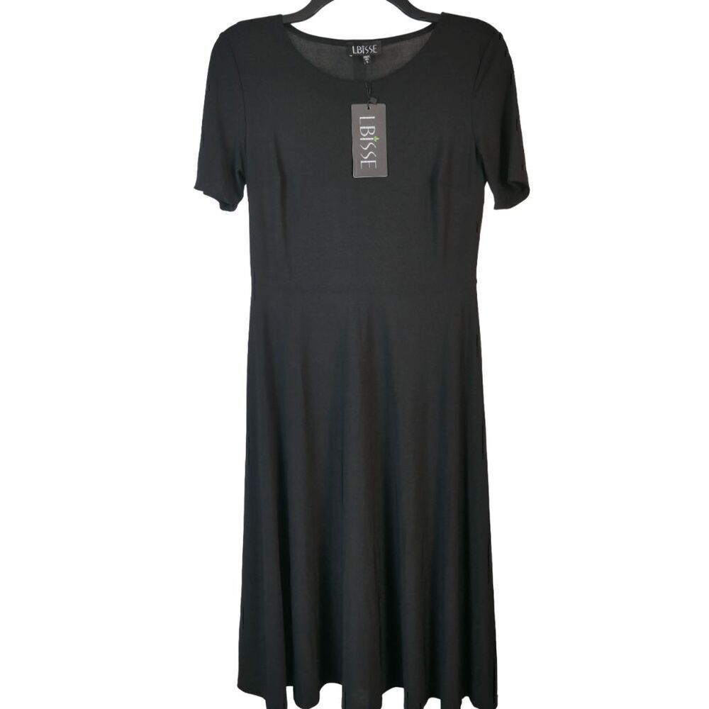 Women's Black Short Sleeve Dress S